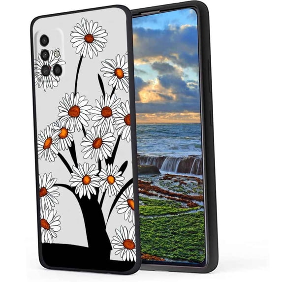 Compatible with Samsung Galaxy A71 4G Phone Case, Daisies-42 Case Men Women, Flexible Silicone Shockproof Case for Samsung Galaxy A71 4G