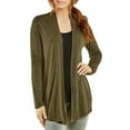 thumbnail image 2 of Women’s Open-Front Cardigan Plus Size Lightweight Long Sleeve Casual Loose Soft Draped Lady Coat Fall Oversized Kimono Fall Outfits Womenswear Tops, 2 of 2