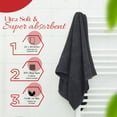thumbnail image 5 of RIVERSIDE Cotton Bath Towels 22 x 44 Set of 4 Soft 450 GSM Quick Dry and Lightweight for Bathroom Spa - Charcoal, 5 of 7