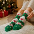 thumbnail image 6 of Womens Christmas Fuzzy Socks Soft Coral Fleece Holiday Crew Socks Warm Cozy Winter Home Sleeping Socks One Size, 6 of 6