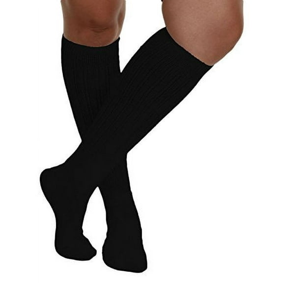 Cotton Extra Heavy Super Slouch Socks 2 Pack - (9-11,Black)
