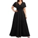 thumbnail image 1 of Vestidos formales de talla grande para mujer, boda, invitada, fiesta de graduación, purpurina para madre, elegante, vestido largo de gala con mangas, 1 of 4