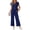 Deep Blue, variant on Two Piece Lounge Sets for Women Spring Vacation Beach Travel Airport Outfits Casual Cruise Fashion Apricot Color M