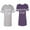 Men Heather / Women Purple, variant on Dady Mommy Bear Unisex Couple Matching Cotton Jersey style T-Shirt Contrasting stripes on sleeves (Men Heather / Women Black) (Men S / Women S)