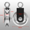 thumbnail image 5 of koolsoo 2Pcs Pulley Block Home Cable Machine DIY Build Pulleys 300kg Lifting Rope, 5 of 5