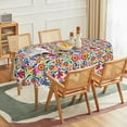 thumbnail image 2 of Mexico Tablecloth 60x84 Inch Oval, Halloween Cinco De Mayo Fiesta White Washable Seasonal Table Cover for Party Picnic Dinner Decor, 2 of 6