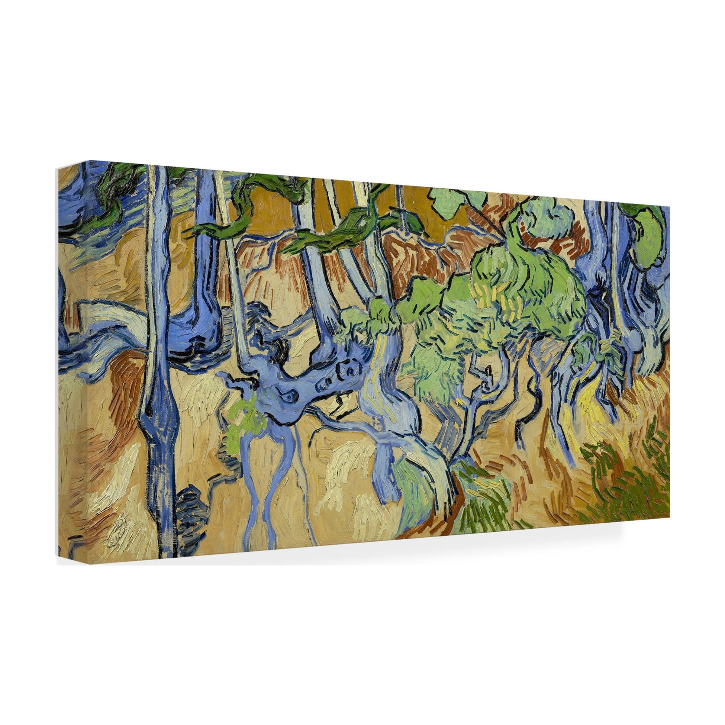 Trademark Fine Art Van Gogh Tree Roots Canvas Wall Art - 24x47