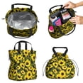 thumbnail image 2 of Sunflower Drawstring Lunch Bag Women - Drawstring Lunch Bag Insulated for Work Office - Stain-Resistant Large Lunchbags for Women with Multi-Pockets, 2 of 6