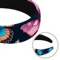2 Pack Headbands for Women, Non Slip Padded Hairbands, Butterflies with