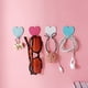 thumbnail image 2 of Gancho de acero inoxidable con forma de corazón de color rosa y corazón de melocotón, gancho con forma de corazón, gancho suave para decoración de habitación de niña, 2 of 6