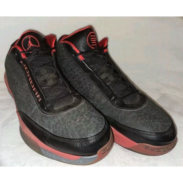 Ni - ke Sz 18 Men's Ni - ke Air Jordan 2010 Team Black & Varsity Red High Tops 415093-003