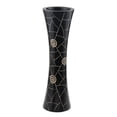 thumbnail image 5 of AeraVida Sleek Classy Modern Black Golden Geometric Etch Natural Mango Tree Wood Concaving Vase, 5 of 5