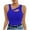 Blue, variant on Tank Tops for Women Plus Size Sleeveless Summer Solid Regular Casual Tank Black L