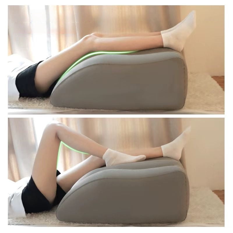 Leg Elevating Pillow, Inflatable Wedge Pillows for Sleeping, Leg Pillow Elevation Blood Circulation and Reduce Swelling, Comfort Bolster Pillow for Legs for Pregnant, Surgery and Injury