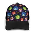 thumbnail image 3 of Naloa Owls And Hearts Adult adjustable Print Baseball Hat, Patchwork curved brim baseball capfor Men and Women, One Size, 3 of 5