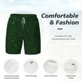 thumbnail image 6 of Picia Emerald Green Sparkling pattern Mens Swim Trunks with Compression Liner Stretch Beach Shorts Quick Dry with Zipper Pockets No-Chafing Board Shorts-Medium, 6 of 9