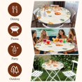 thumbnail image 7 of Fall Orange Green Pumpkins Round Tablecloth, Fitted Table Cover with Elastic for 45"-54" Round Tables, Retro Thanksgiving Maple Leaf Table Cloth Outdoor Indoor Dinning Party Waterproof Tablecloths, 7 of 7