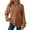 Brown Sweatshirt for Winter, variant on XPMWRP Women's Waffle Knit Tops Notch Neck Sweatshirt Hoodies Fall Winter Comfy Sweatshirt Lightweight Solid Color Long Sleeve Pullover Brown M