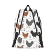 thumbnail image 2 of Lsque Retro Rooster Pattern Canvas Daypack, Durable Backpack, High-quality Versatile Backpack,Vintage Compact Backpack-Medium, 2 of 6