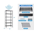 thumbnail image 7 of Separable 6 Tier Wire Shelving Unit, Adjustable One 6 Shelves Shelving Unit or Two 3 Tier Steel Storage Rack 900lbs Capacity Metal Storage Shelves Heavy Duty for Small Places Kitchen Garage, 7 of 7