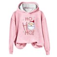 thumbnail image 1 of WILLBEST Sudadera Deportiva de Mujer con Capucha y Manga Larga Diseño Moderno con Estampado Navideño de Papá Noel Ligera, Ideal para Otoño Mediana, 1 of 3