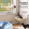 thumbnail image 3 of Percha para ventana con forma de gato JUNSPOW, inalámbrica, plegable y estable, color crema, 3 of 6