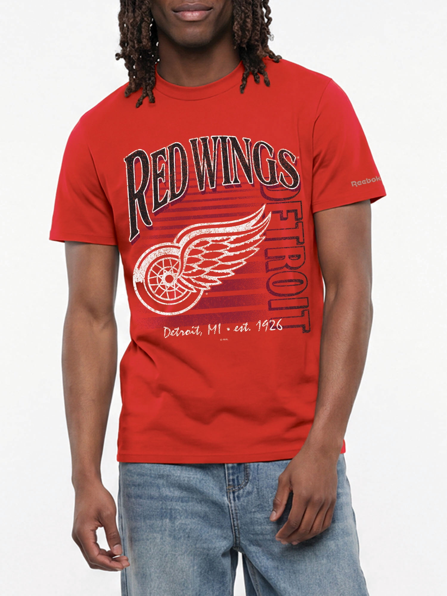 Detroit Red Wings Reebok Mens Crew Neck Short Sleeve T-Shirt