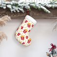 thumbnail image 6 of Balery Popcorn Pattern Christmas Stockings with Initials, 18" Large Knit Christmas Stocking,Xmas Stocking for Kids, Holiday and Family Stocking, 6 of 7