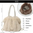 thumbnail image 4 of Furry Purse Winter Fluffy Bags for Women Fuzzy Tote Bag Handbags Faux Fur Bag Fluffy Shoulder Crossbody Bag, 4 of 8