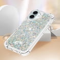 thumbnail image 5 of Case for iPhone 16 Plus Case Glitter Bling Liquid Cute Clear Phone Case,Floating Quicksand Shockproof Protective Bumper Soft TPU Cover for iPhone 16 Plus 6.7 inch Love Sliver YB, 5 of 14