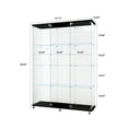 thumbnail image 3 of Litake Glass Cabinet With 4 Shelves Floor Standing Bookshelf Curio Cabinet Collection Glass Display Case For Home Office Living Room, 3 of 8