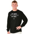 thumbnail image 3 of US Air Force Hero Airman Wife Men's Long Sleeve Tee T Shirt Brisco Brands M, 3 of 6