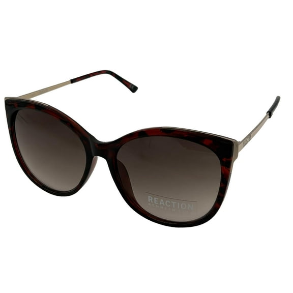 Kenneth Cole Reaction Women's Cat Eye Tortoise Plastic Sunglasses