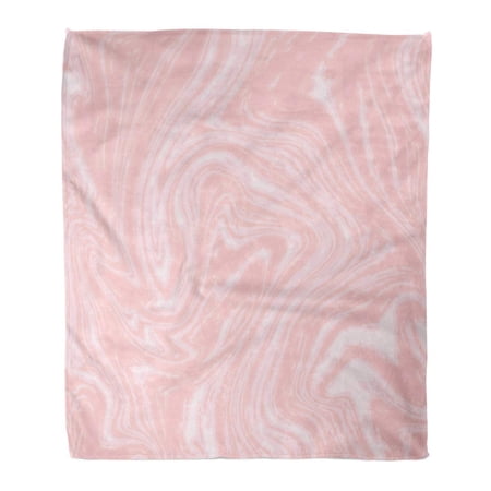 SIDONKU Throw Blanket Warm Cozy Print Flannel Gray Light Pink Marble Red Abstract Beautiful Comfortable Soft for Bed Sofa and Couch 58x80 Inches