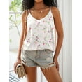 thumbnail image 2 of Ekouaer Womens 2-Pack Silk Satin Camisole Tank Top V Neck Sexy Cross Back Spaghetti Strap Cami Sleeveless Lounge Tops, 2 of 6