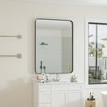 thumbnail image 3 of Wall Mirror, Rectangular Mirror with Metal Frame, Dressing Mirror for Bathroom, Living Room, Bedroom, 30"×40", Black, 3 of 9