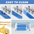 thumbnail image 4 of Microfiber Duster, 8PCS Feather Duster with 100 Inch Telescoping Extension Pole, Reusable Bendable Dusters, Washable Lightweight Dusters for High Ceiling, Fan, Blinds, Window, Corners, Blue, 4 of 4