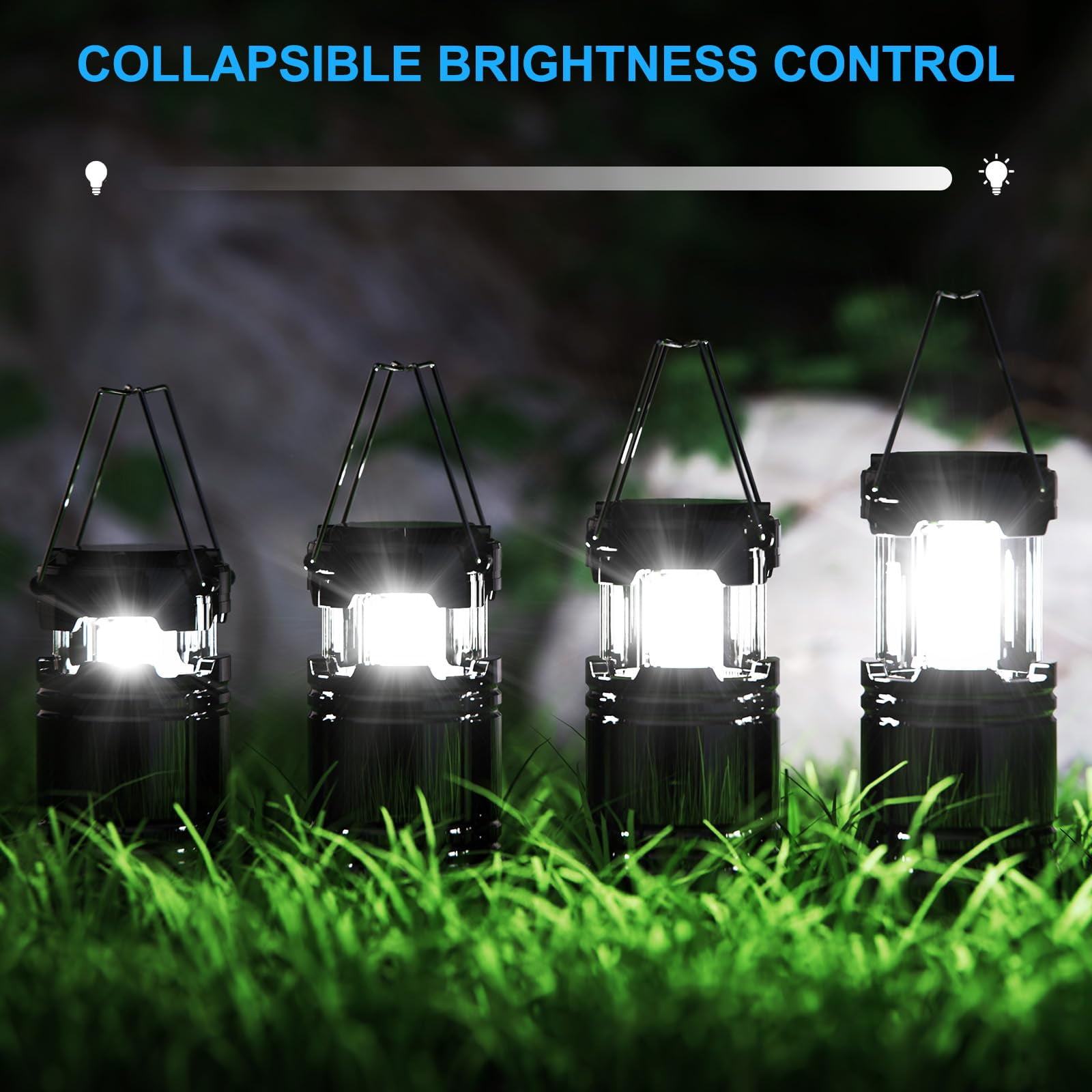 Super Bright Camping Lantern, Costech Portable Outdoor Lights Hanging Flashlight Camping Gear Equipment with Batteries for Hurricane Storm Outage Emergency 4 pack