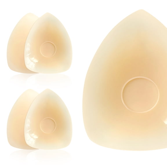Nimiah Silicone Nipple Covers for Women, 2 Pairs Triangle Sticky Bra, Adhesive Pasties for Deep V Tops & Dresses