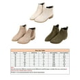 thumbnail image 2 of Daeful Ladies Ankle Booties Side Zip Winter Boot Casual Chelsea Boots Anti-Slip Fashion Block Heels Bootie Walking Army Green 6.5, 2 of 9