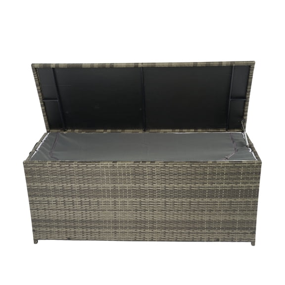 Grey Wicker Design | Indoor Outdoor Cushion and Pillow Storage | Lightweight and Portable