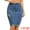 Blue, variant on Unique Bargains Women's Denim High Waisted Above the Knee Pencil Skirt S Light Blue