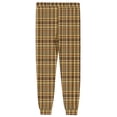 thumbnail image 5 of Men's Plaid Pajama Joggers Elastic Drawstring Waist Sleep Pants Casual Loungewear Bottoms with Side Pockets, 5 of 7