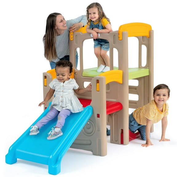 Simplay3 Young Explorers Indoor/Outdoor Climber Playset with Slide for Kids
