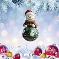 thumbnail image 1 of Acrylic Christmas Santa and Deer Bag Keychain Pendant for Car Rearview Ornament and Listing, 1 of 5