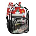thumbnail image 2 of Iauyy Clear Backpack Heavy Duty PVC Transparent Backpack for College Workplace, Red Skiing, 2 of 8