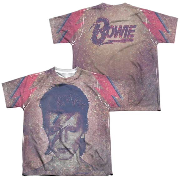 David Bowie - Glam (Front/Back Print) - Youth Short Sleeve Shirt - Small