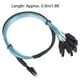 thumbnail image 3 of Câble de connexion 12 Gbit/s MINI SAS 38 broches SFF‑8654 vers 4 câbles de transmission de données SATA pour serveur, 3 of 4