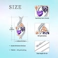 thumbnail image 2 of Taioiat Double Birthstone Necklaces for Women 18K Gold Plated Birthstone Rose Flower Jewelry Anniversary Valentines Day Mother's Day Birthday Gifts for Her Wife Girlfriend Mom, 2 of 7