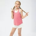 thumbnail image 5 of Kid Girls Athletic Tank Tops Sleeveless Workout Running Tennis Sports Shirts 5-12Y, 5 of 10